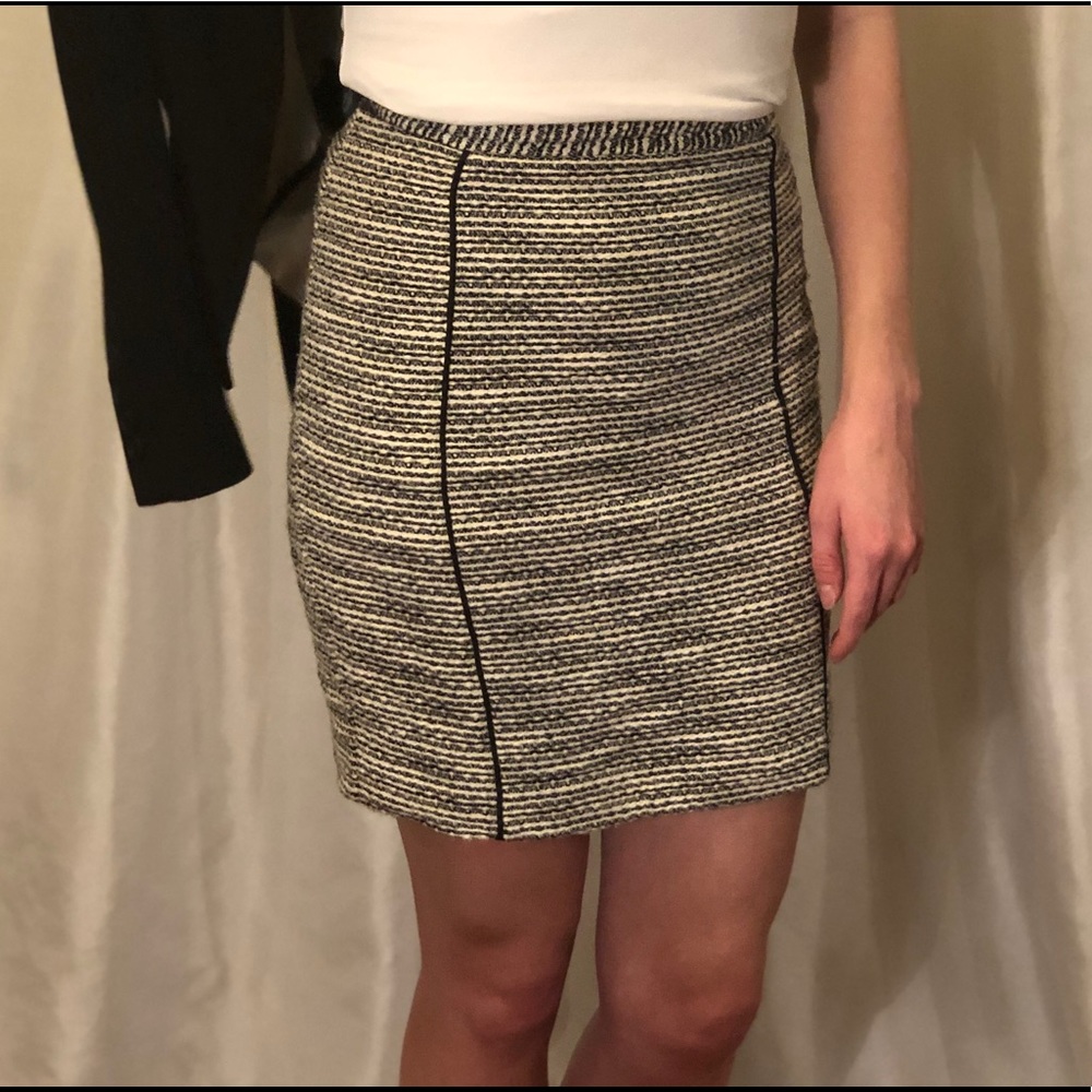 Black & White Pencil Skirt